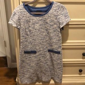 Blue and white boucle style dress size 8/10